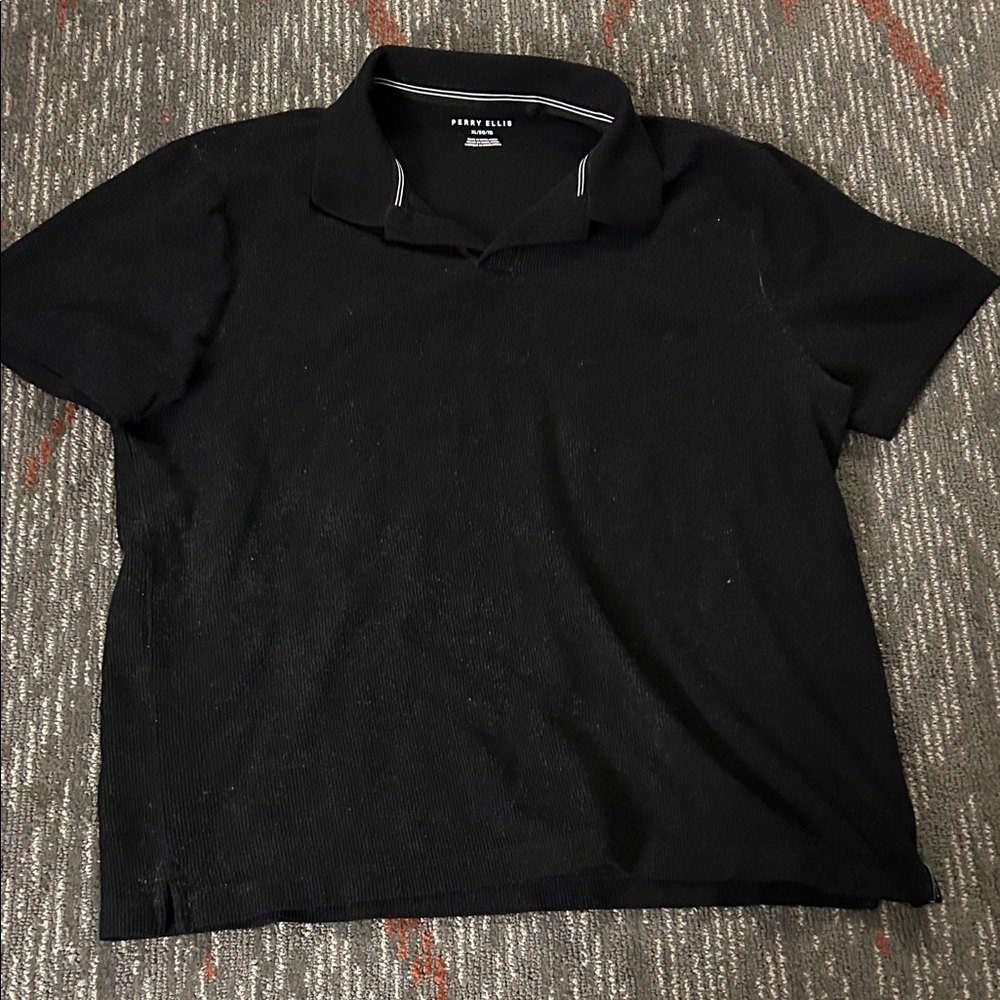 Perry Ellis Men's Polo Shirt in Black